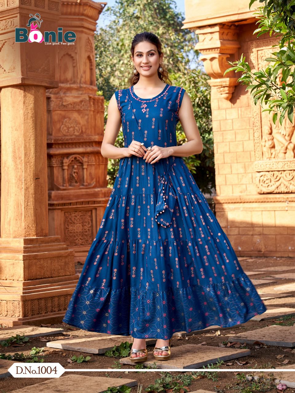 Bonie Wonder Woman New Designer Ethnic Wear Rayon Long Anarkali Kurti Collection